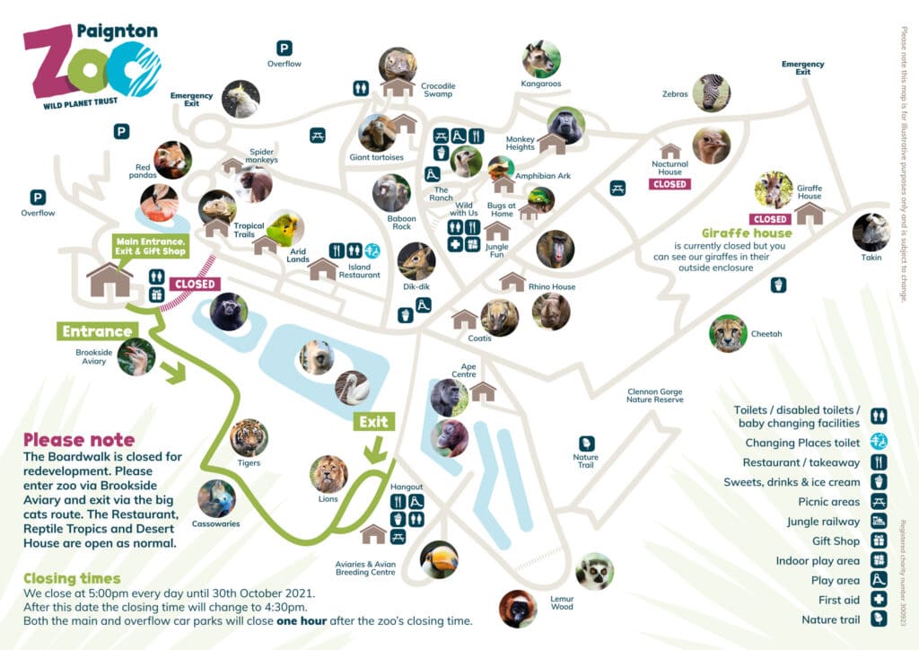 Paignton Zoo Map 2021